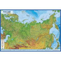 Карта России Физическая 1:8,5м 101х70см интерактивная с ламинацией КН052