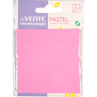 Клейкая бумага 76х76мм "Pastel" 50л розовая пластиковая полупрозрачная 2011434