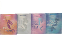 Пакет подарочный "Русалка" 18х23х10см 4 вида Y8583-19