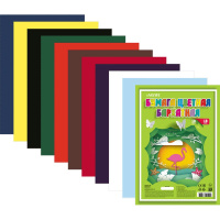 Набор цветной бархатной бумаги А4 10цв 10л односторонняя 145 г/м2 8114902