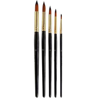 Набор кистей синтетика 5шт. круглые (№ 2,6,8,10,12) Y10743-24