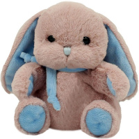 Заяц 18см пудровый/голубой AT365321