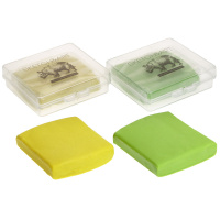 Ластик-клячка желтый/зеленый "Sketch&Art" в пластиковом футляре 42-0054