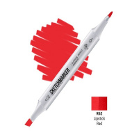 Маркер спиртовой двухсторонний "Sketchmarker" красная помада SM-R62