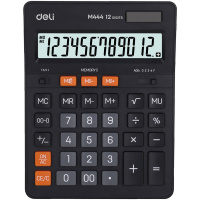 Калькулятор 12 разрядов 205х155х35мм черный EM444