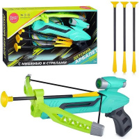 Арбалет с мишенью и стрелами 26х33см "Точно в цель" пластик UT0099