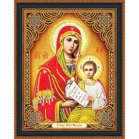 Алмазная мозаика 27х33см "Утоли мои печали" частичная выкладка M-12158A