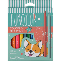 Фломастеры 12 цветов "Funcolor" с вентилируемым колпачком картон 32-0067