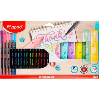 Набор для рисования 22 предмета "Lettering Set" (маркеры, ручки) 983719