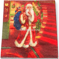 Набор салфеток для декупажа 33х33мм 20шт Дед Мороз Y6797-18