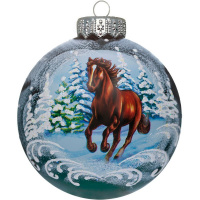 Шар 100мм "Лошадка быстрая" в подарочной упаковке КУ-100-254004