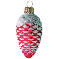 Ёлочное украшение "Шишка в снегу" h-8см Ф2-90