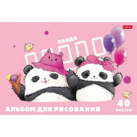 Альбом для рисования А4 40л "Плюшевые панды" на скобе 5 дизайнов 089417