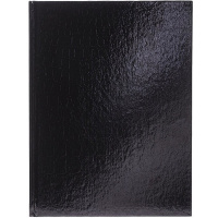 Бизнес-блокнот А5 80л клетка металлик черный, 5-цветный блок тиснение CROCO 7БЦ 084779