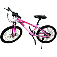 Велосипед 24" 21 скорость, розовый, подножка XC2615