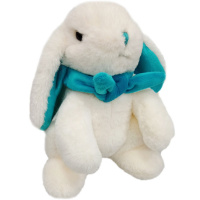 Кролик 21см белый/бирюзовый AT365315