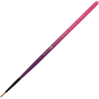 Кисть синтетика двухцветная круглая №1 короткая ручка "Decola" 237111/1