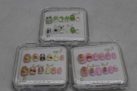 Накладные ногти 10шт короткие, 3 вида 8,5х8,5х2см 11098-24