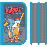 Пенал "Акулий шейк" 19x12х5см, прямоугольный, двухстворчатый, с откидной планкой ПО-05