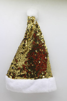 Колпак Деда Мороза с пайетками, золото Y10021-24