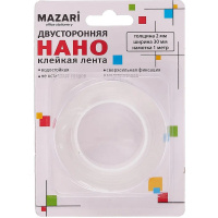 Двусторонняя клейкая лента 30мм х 1м НАНО прозрачная M-1382