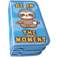 Пенал "Отличный момент" 19х10,5х5см, прямоугольный, двухстворчатый, печать на ткани ПО-49