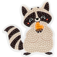 Алмазная мозаика 8х8,5см "Енотик" на магните полная выкладка ALVM-088