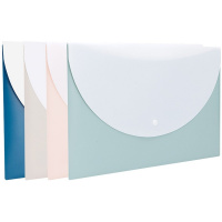 Папка-конверт на кнопке А4 0,18мм с расширением, 4 цвета EF763 Папка-конверт на кнопке А4 0,18мм с расширением, 4 цвета EF763