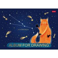 Альбом для рисования А4 32л "Приходи считать звезды" на скобе 3D фольга 5 дизайнов 067297