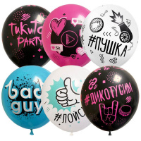 Шар воздушный 30см(12") ТикиТок Party 1ст. ассорти 6073541