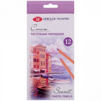 Карандаши пастельные 12 цветов "Сонет" картон 132411535