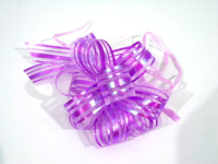 Бант-шар 10см, 1шт, сиреневый органза Y497-12сирен 3*98см, 8секц