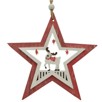 Панно подвесное Новый год 13,5см дерево 3 вида Y8430-19