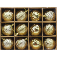 Набор шаров 60мм 12шт золото Y9970-24