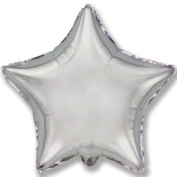 Шар воздушный 23см(9") на палочке "Мини. Звезда серебро" фольга 302500P