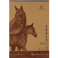 Альбом д/эскизов А2 50л крафт 70г/м2 "Арабчики" на спирали, картонная подложка АЛ-5481