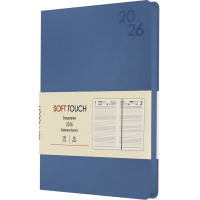 Ежедневник 2026 А5 "Soft Touch. Ночной синий" 352стр. искусственная кожа, ляссе ЕКСТ52617602