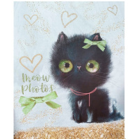 Фотоальбом 200 фото 10*15см "Sweet kittens. Чёрный котёнок" 23х18,5х5см FA 200.002-2