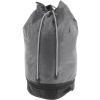 Сумка для сменной обуви 41x33,5см 2 отделения, круглое дно, серо-черная СДС-6