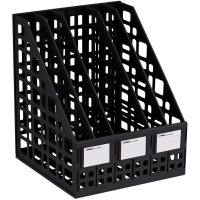 Лоток д/бумаг вертикальный 5 отделений 245х295х250мм сборный черный ЛТВ-63724/ЛТ85