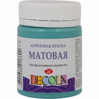 Краска акриловая 50мл турецкая зелёная матовая Декола 14328733