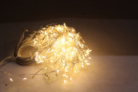 Эл/гирлянда Штора 600 диодов 3*2м 10 ниток по 60 ламп, 8 режимов, металл.провод, желтый Y10666-24