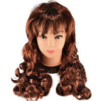 Парик волнистые волосы 55см коричневый Y3872-16