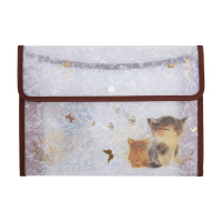 Папка-конверт на кнопке "Love me. Милый котик" А4 полипропилен 0,4мм с окантовкой 14-030/16