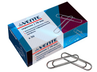 Скрепки 78мм 50шт оцинкованные, гофрированные, в картонной коробке 4135313