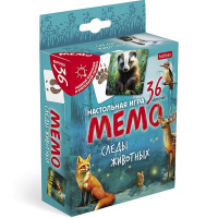 Игра настольная "Мемо для детей. Следы животных" (36 карточек) 091149