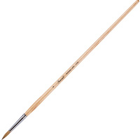 Кисть колонок микс круглая №4 длинная ручка 112204