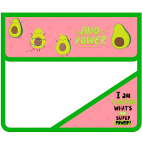 Папка на липучке А5 230х190х50мм "Super Avocado" 2 отделения, с клапаном, пластик ПМ-А5-36