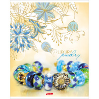 Тетрадь А5 48л клетка "Luxury Jewelry" на скобе 3D фольга 3D лак матовая ламинация 5 дизайнов 047152