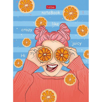 Бизнес-блокнот А6 80л "Очаровательные глазки" клетка 7БЦ 3D лак матовая ламинация 80ББ6лолВ1_24846